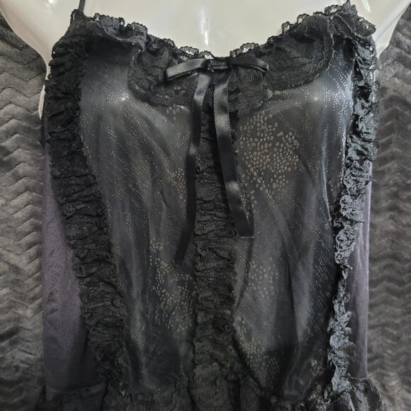 Stroke of Midnight Size M Made in the USA Black Sheer Cami - Picture 3 of 6
